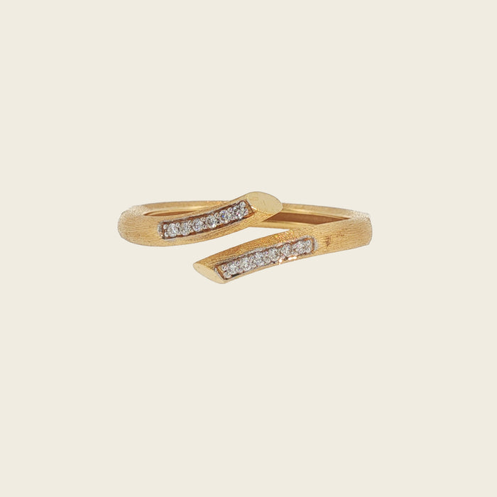 Nanis ring in geelgoud met diamanten