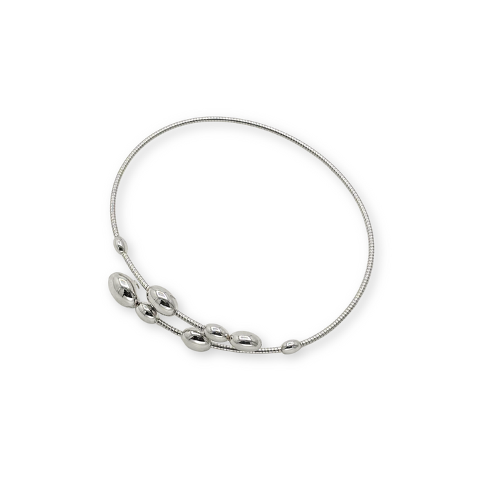 Witgouden armband met ovale accenten