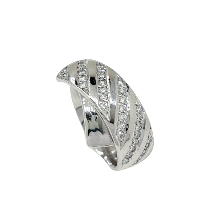 Tijdloze witgouden ring met briljantgeslepen diamant – 18kt