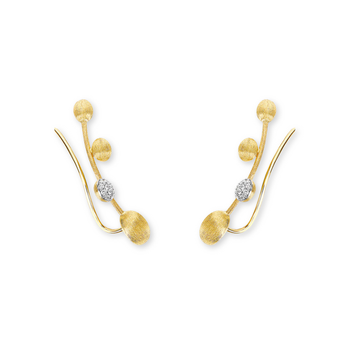Oorbellen 18 kt geel goud - Diamant