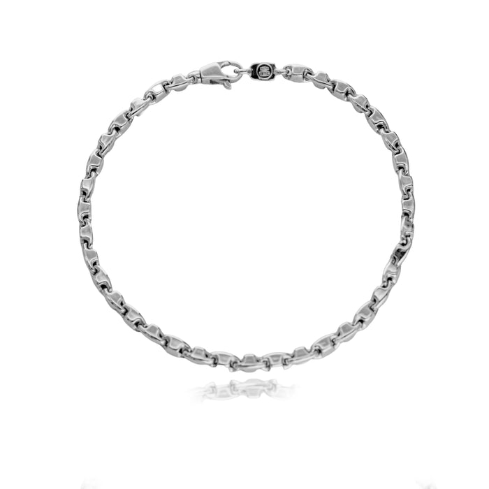 Armband witgoud met ankerschakels