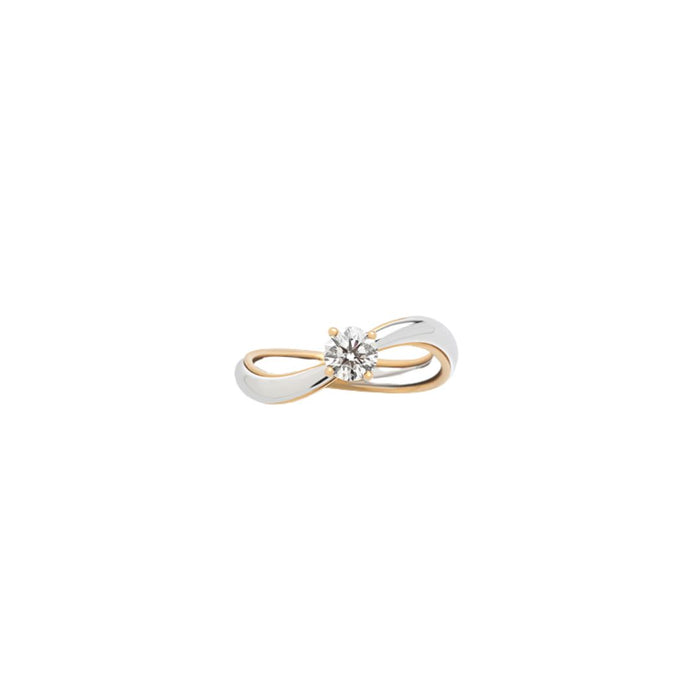 Ring 18kt bicolor goud - diamant