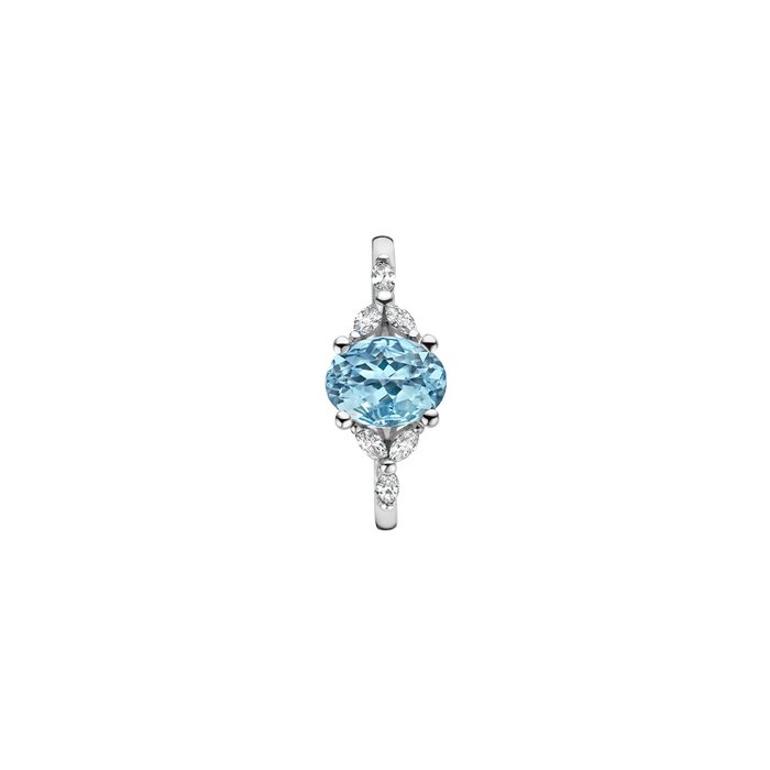 Ring 18kt wit goud met aquamarijn - Scarlett